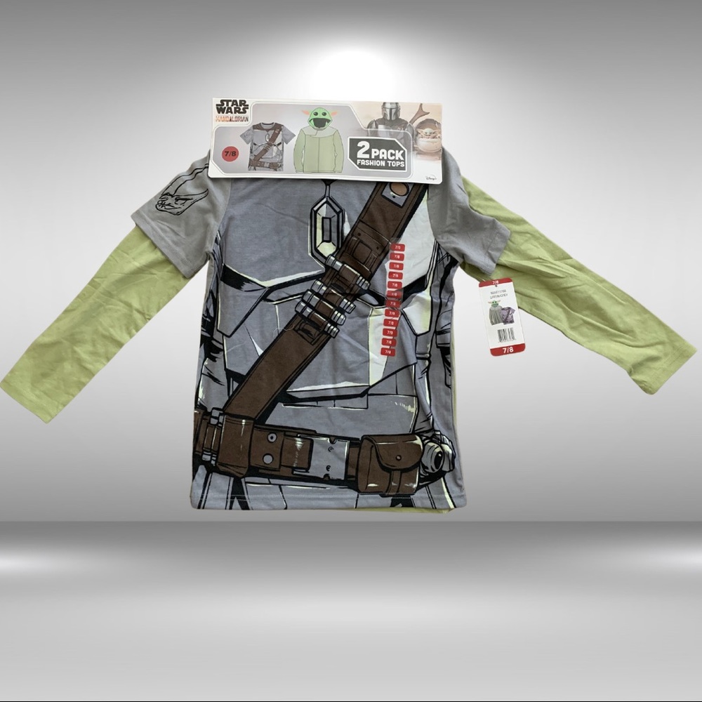 Star Wars the Mandalorian Baby Yoda 2 Pack Kids Fashion Tops - BRAND NEW